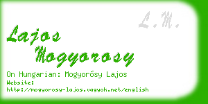 lajos mogyorosy business card